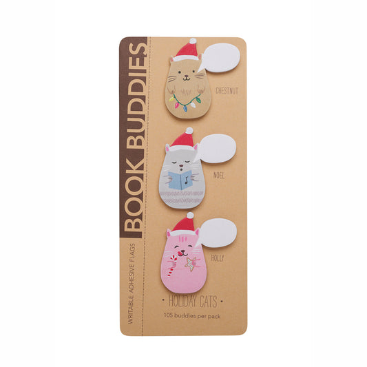 'Holiday Cats' Book Buddies sticky notes