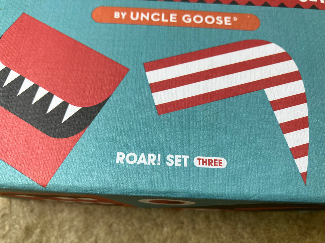 Uncle Goose Stack and Scare Monster Blocks, Set Three ROAR! (Retired, secondhand)