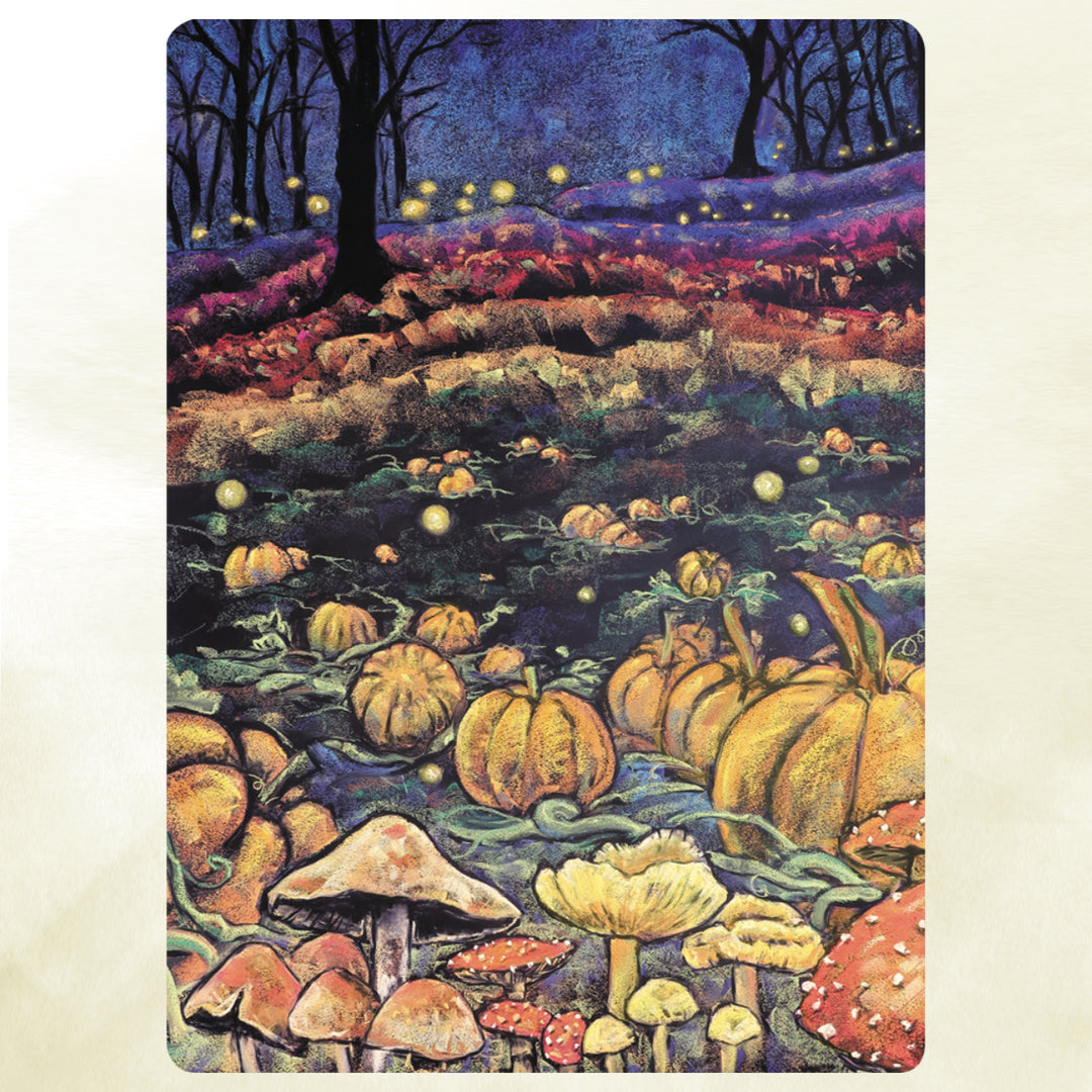 Pumpkin Patch chalk postcard