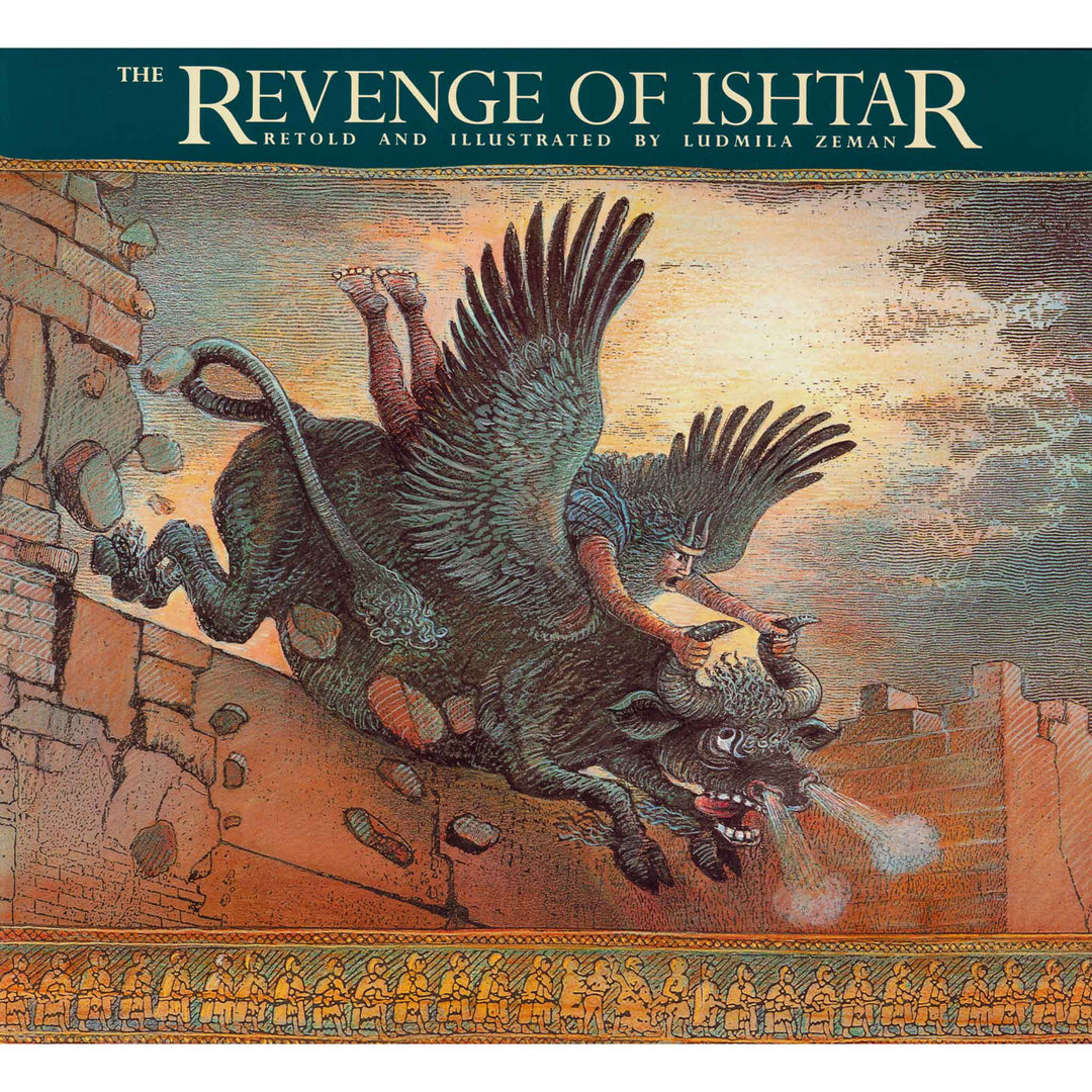 Book cover of 'The Revenge of Ishtar' with a creature and warrior illustration.