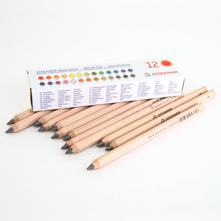Stockmar graphite writing pencil triangular - degree B