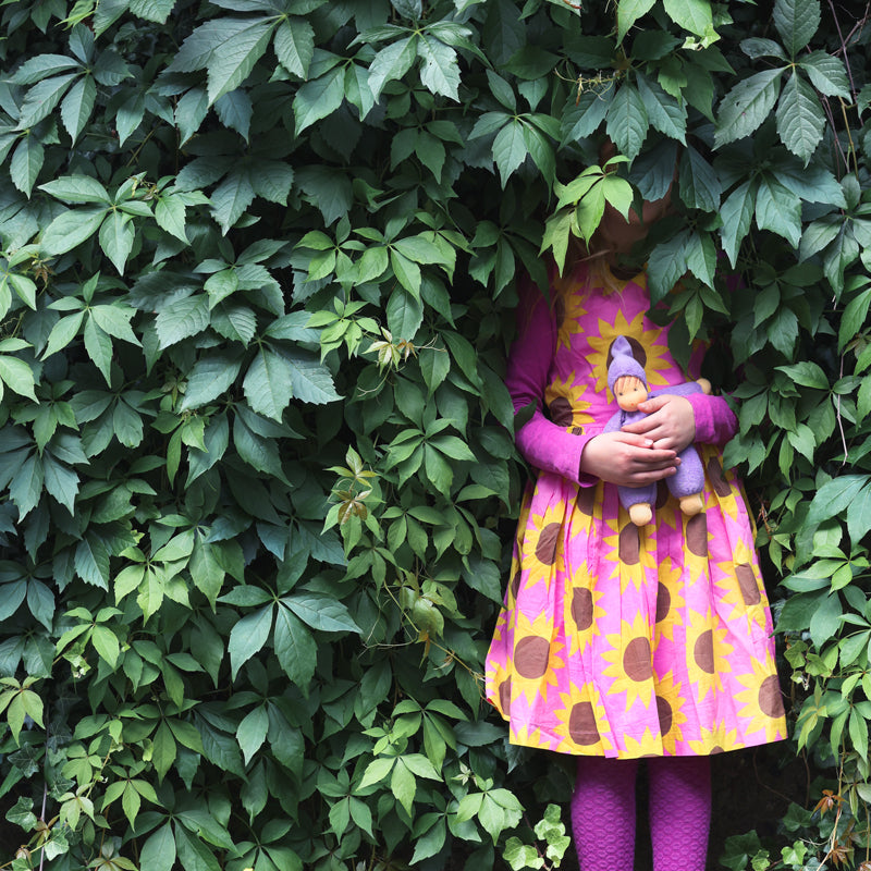 Terry Cloth Schmuse doll, lilac