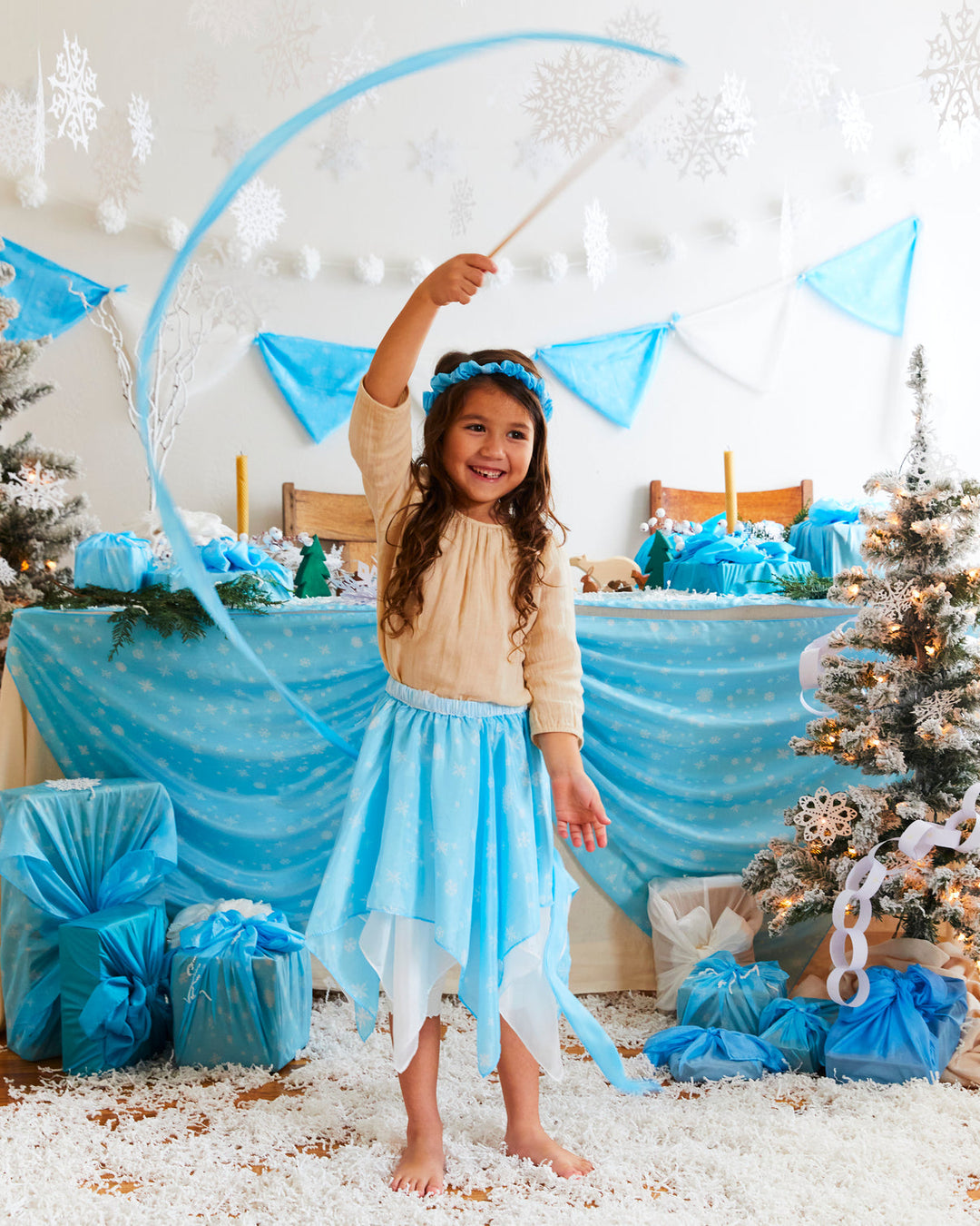 snowflake silk fairy skirt