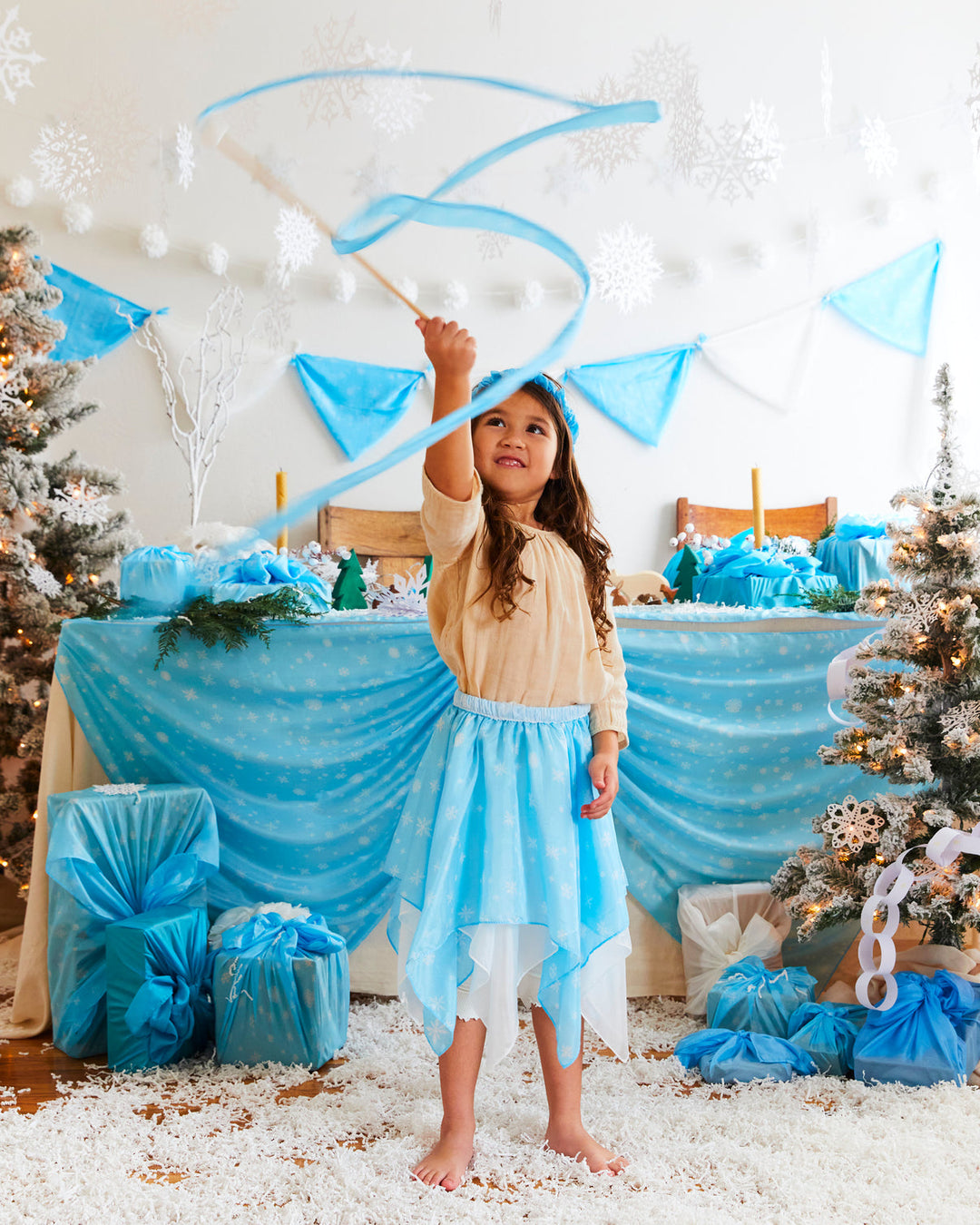 snowflake silk fairy skirt
