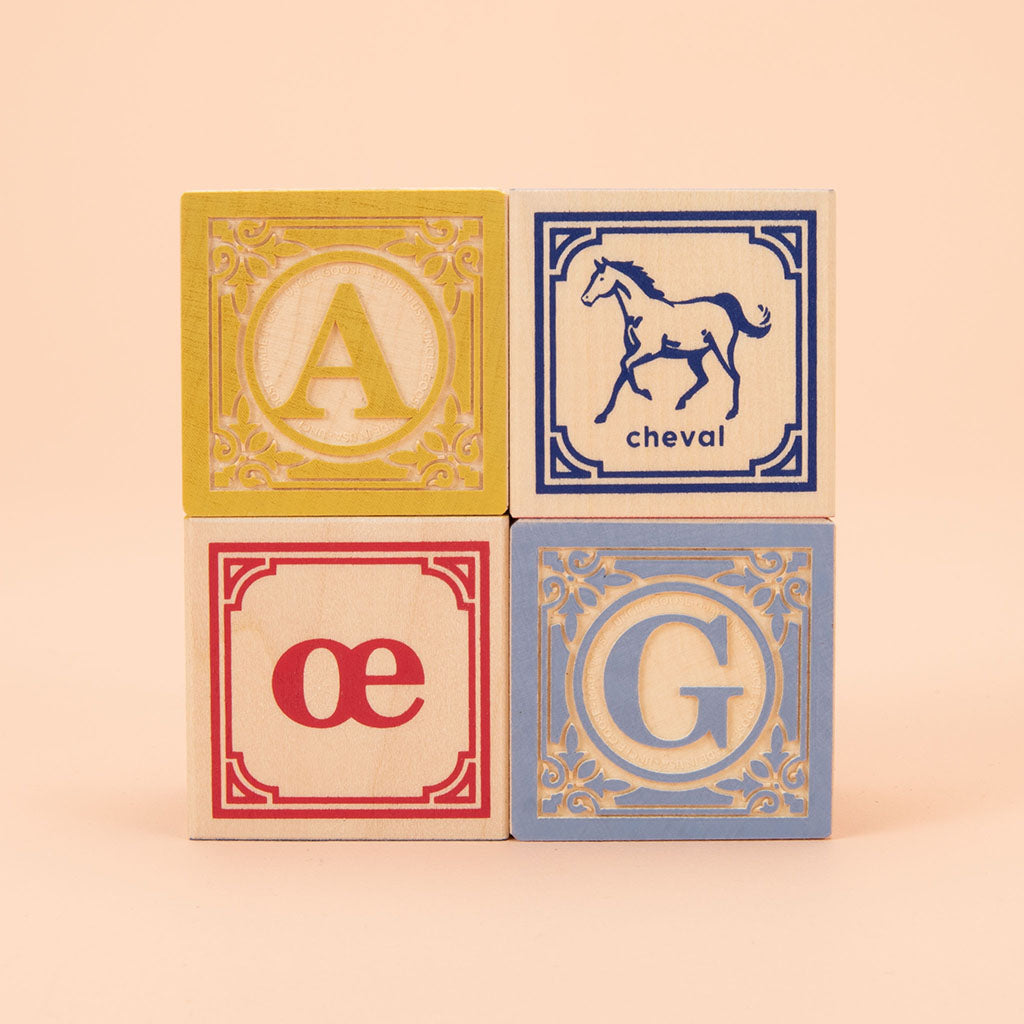 French alphabet blocks