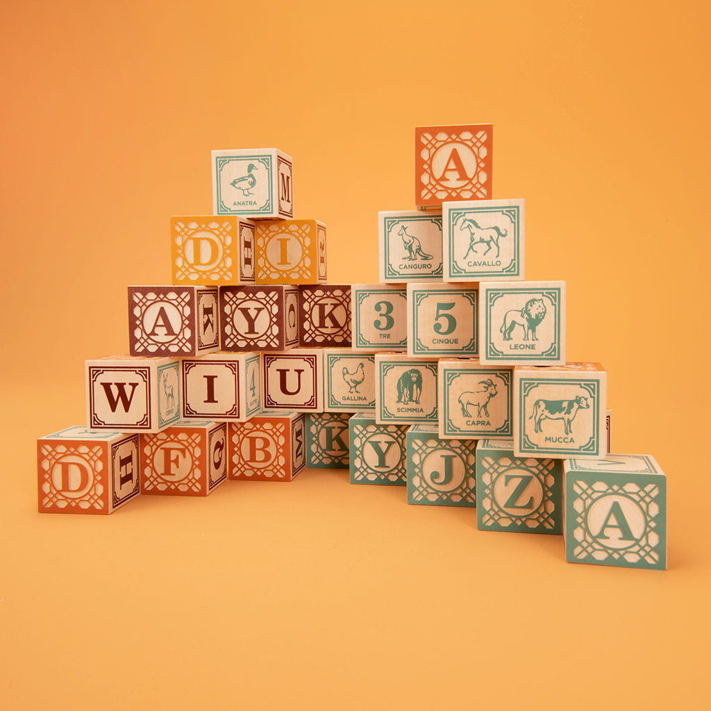 Italian alphabet blocks (special order)