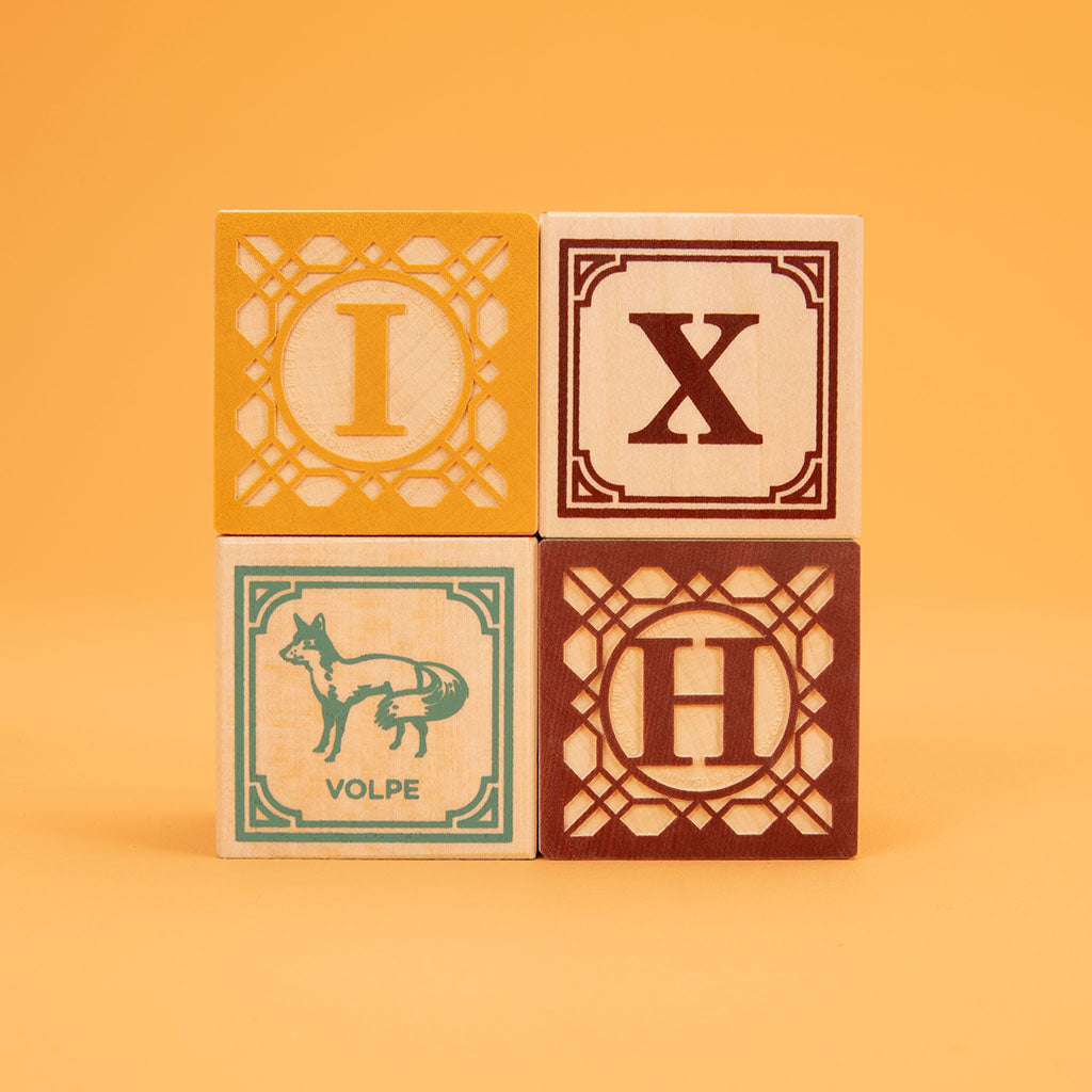 Italian alphabet blocks (special order)