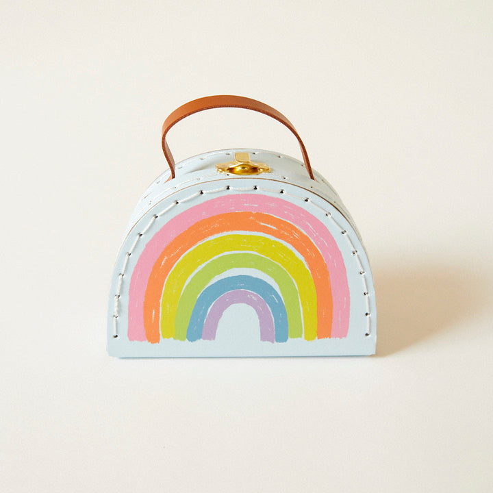 mini rainbow suitcase