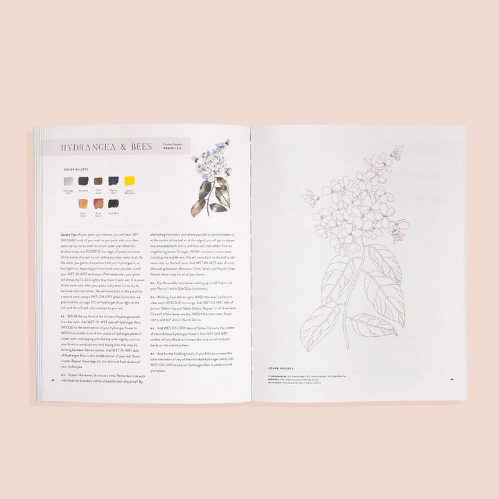 Flowers, Feathers &amp; Animal Friends Watercolor Workbook