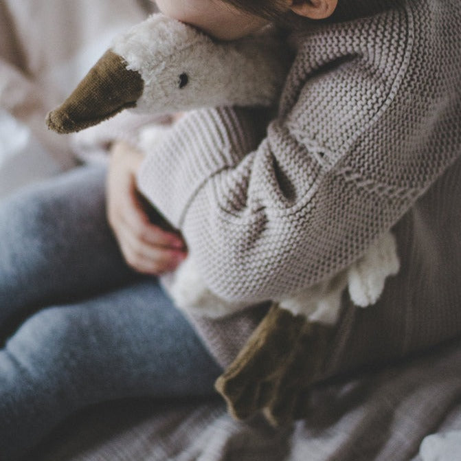 cuddly goose, white