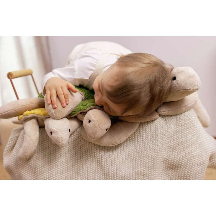 cuddly green turtle with warming inlet