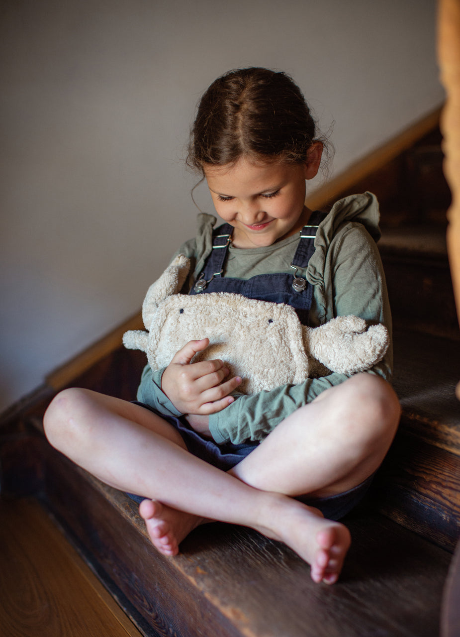 cuddly linen crab with warming inlet