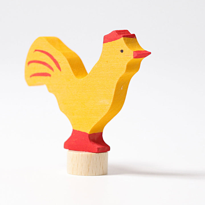 yellow rooster ornament for birthday ring