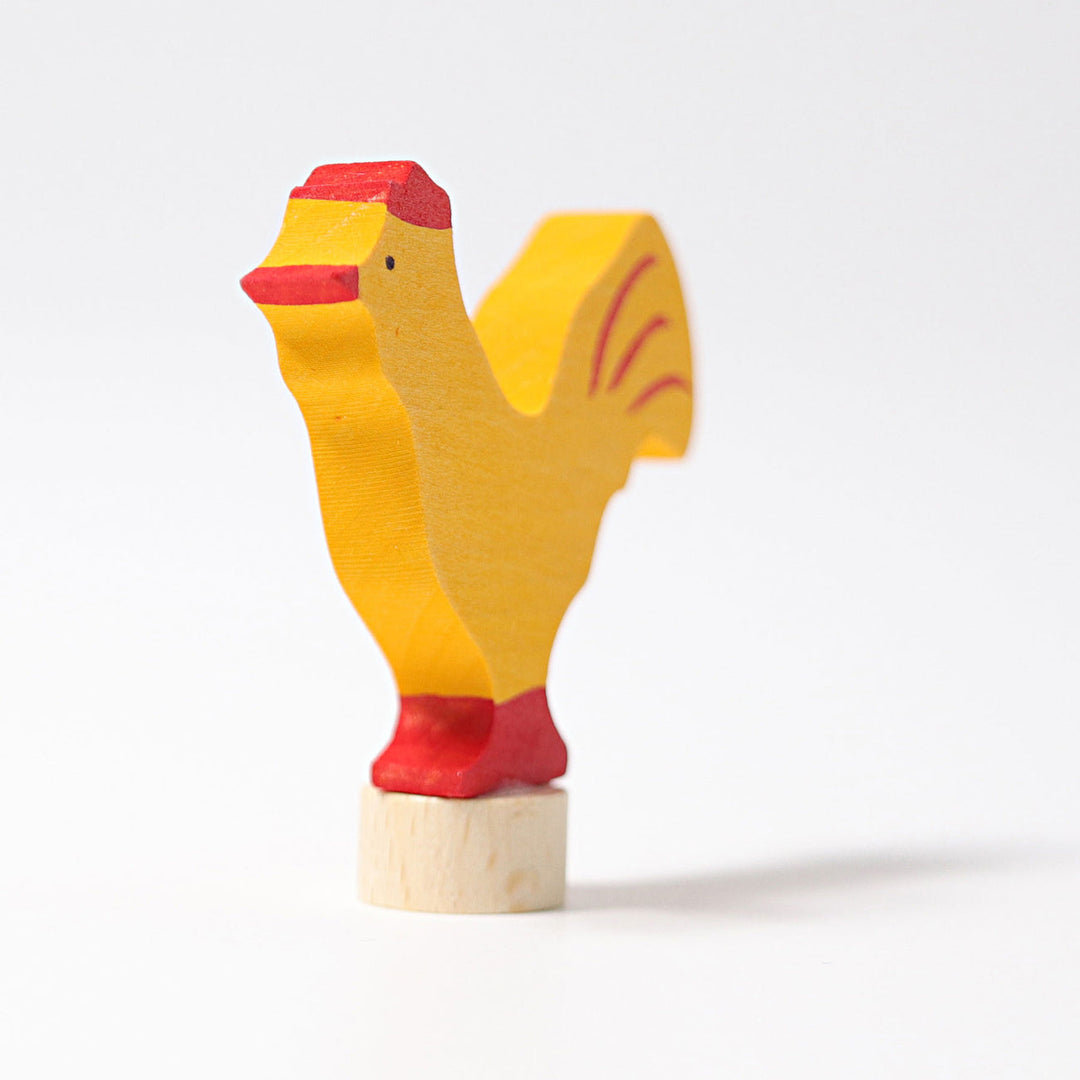 yellow rooster ornament for birthday ring