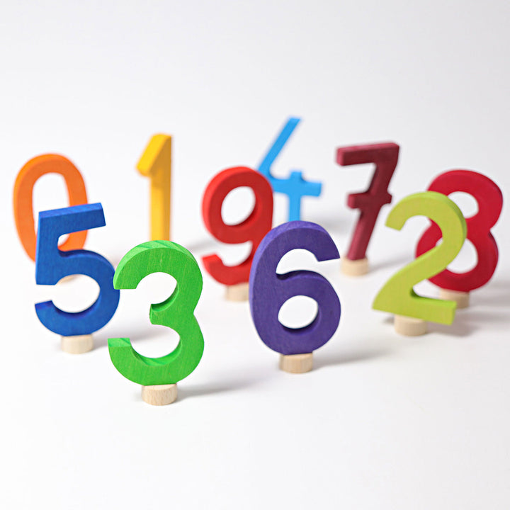 Grimm's complete set of modern number ornaments