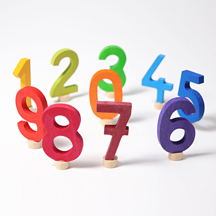 Grimm's complete set of modern number ornaments
