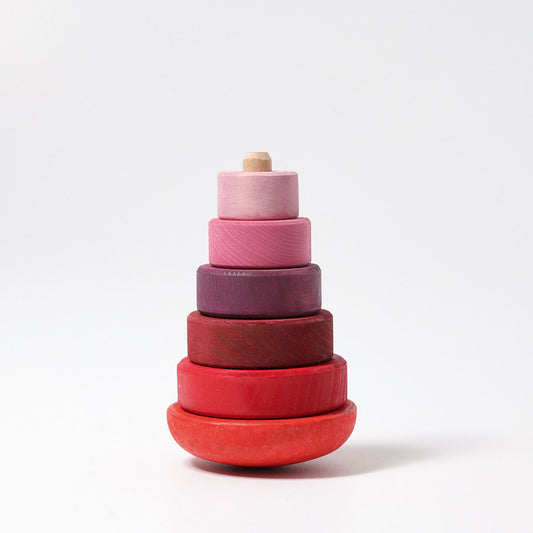 Grimm's pink wobbly stacking tower