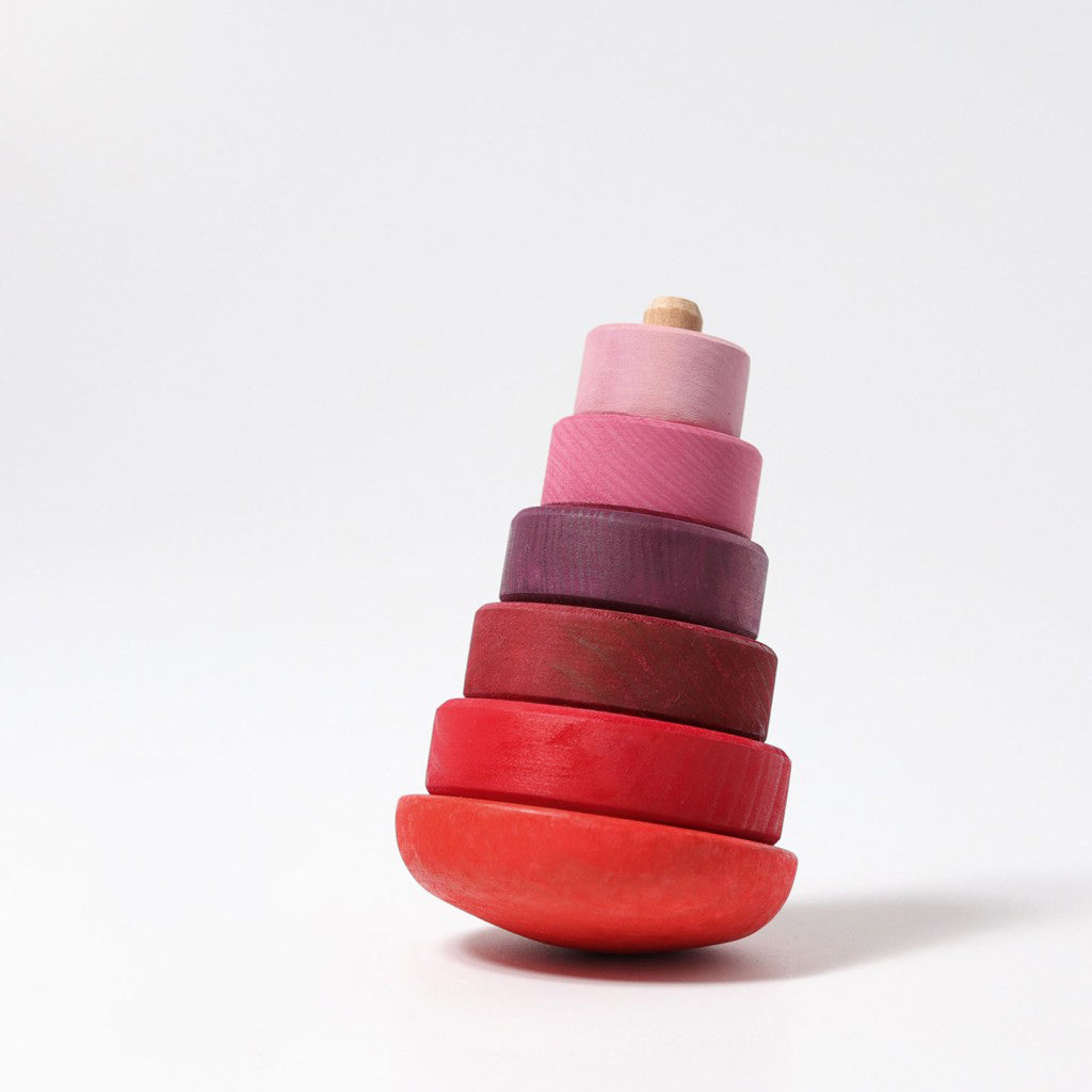 Grimm's pink wobbly stacking tower