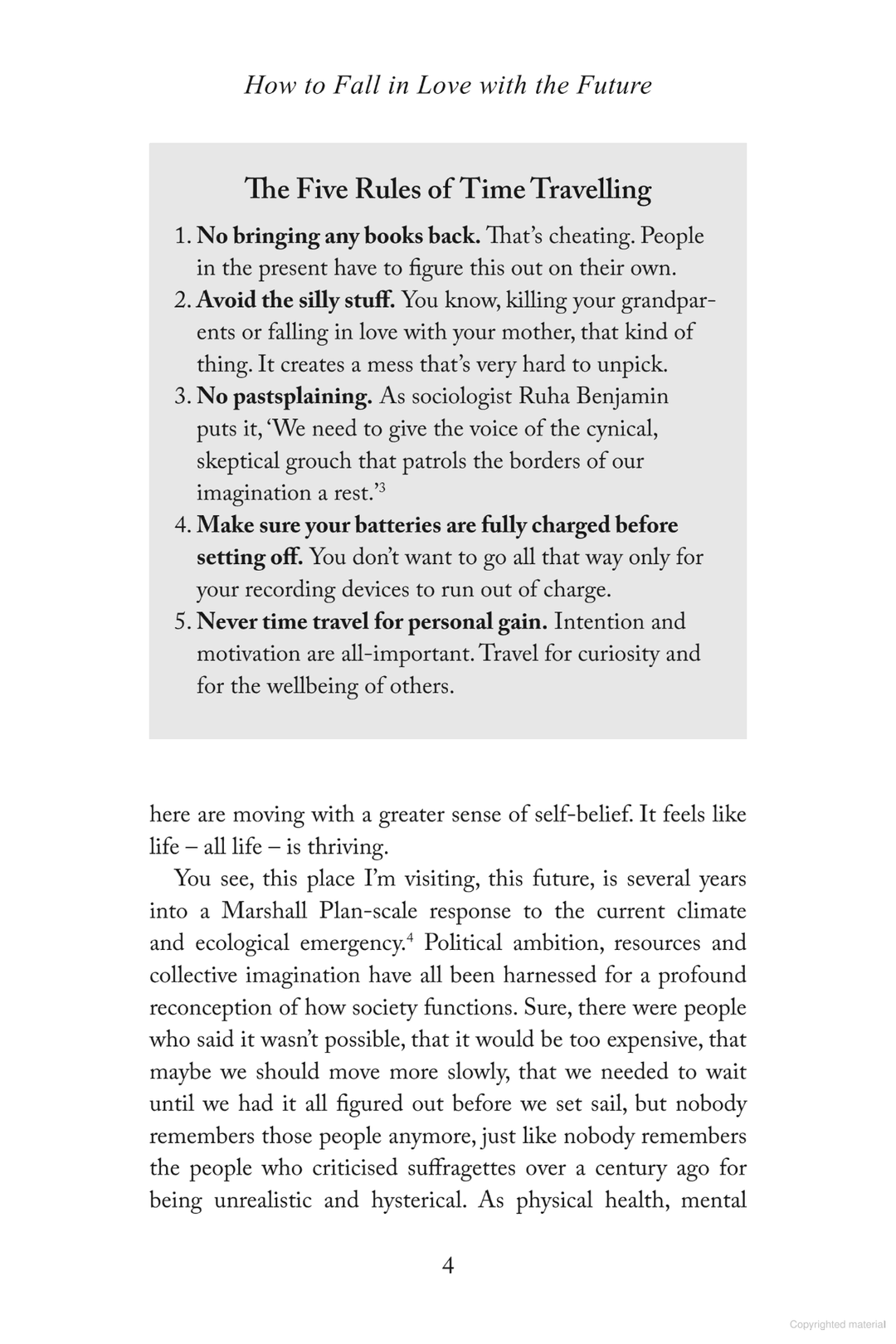 How to Fall in Love with the Future