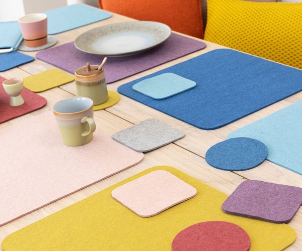 Disana wool felt round coasters, pack of 6 – Nest