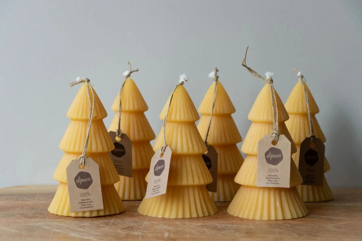 Dipam beeswax Christmas tree candle