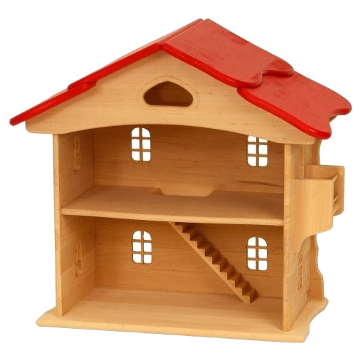 large doll house, red roof (pre-order for late fall 2023)