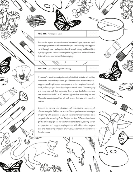 Café in Bloom Watercolor Workbook