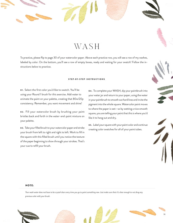 Café in Bloom Watercolor Workbook