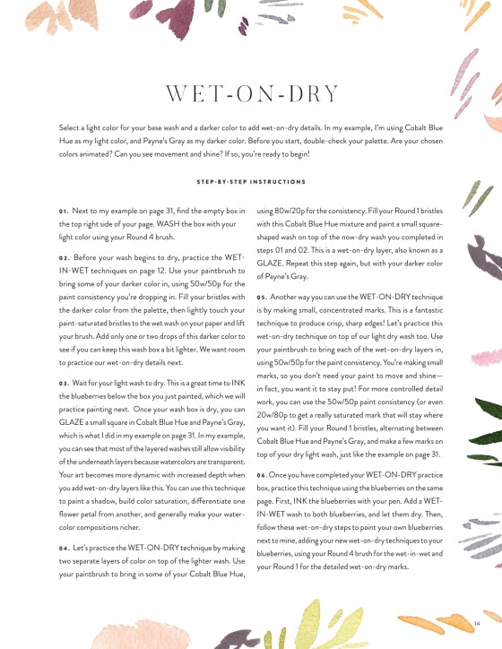 Café in Bloom Watercolor Workbook