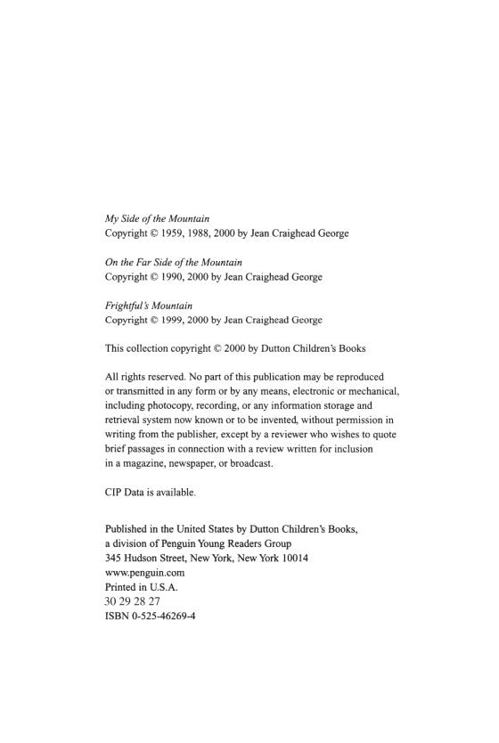 My Side of the Mountain Trilogy