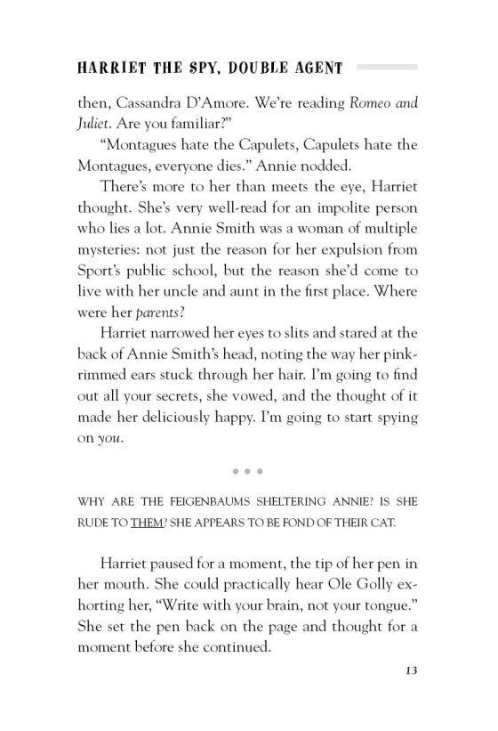 Harriet the Spy, Double Agent