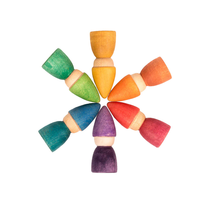 Grapat rainbow tomtens, 6 pcs