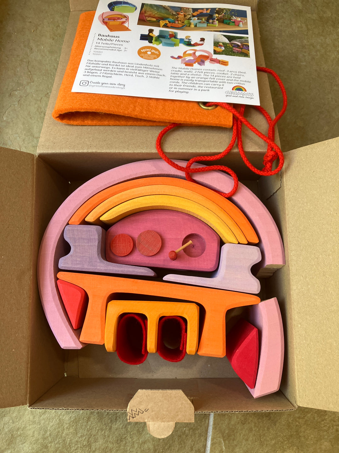 mobile home, pink-orange 14 pcs. (seconds)