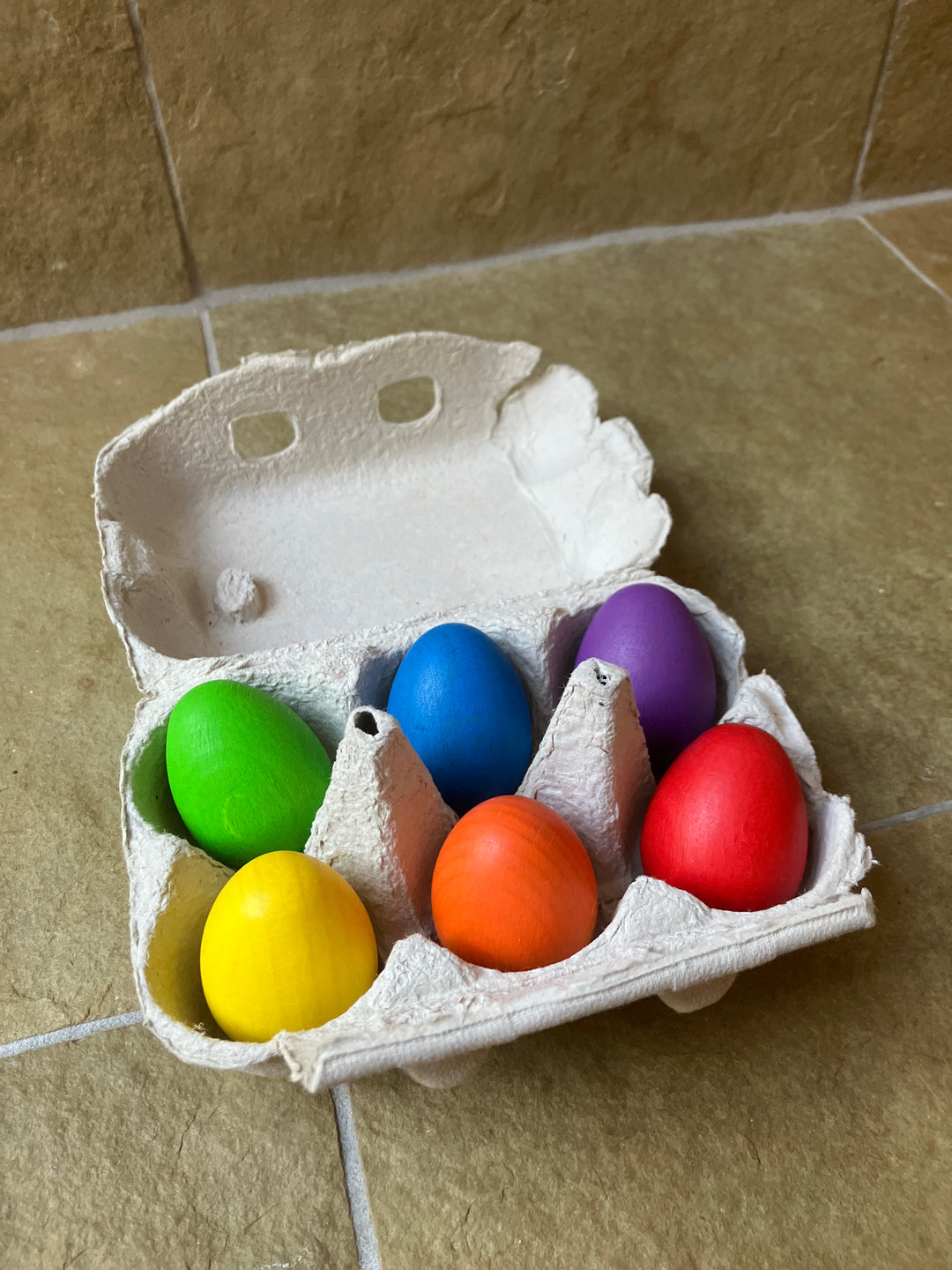 half dozen coloured eggs (secondhand)