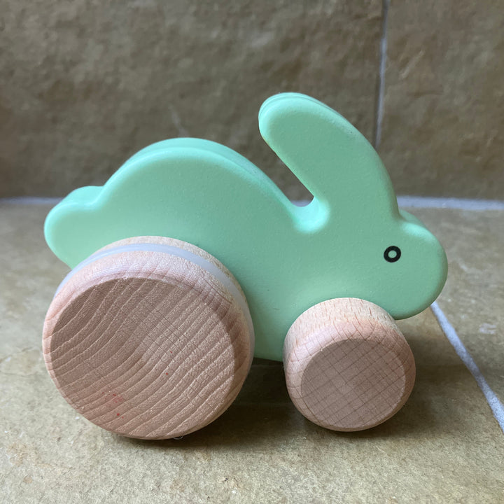 Bajo small push rabbit, mint (gently played)