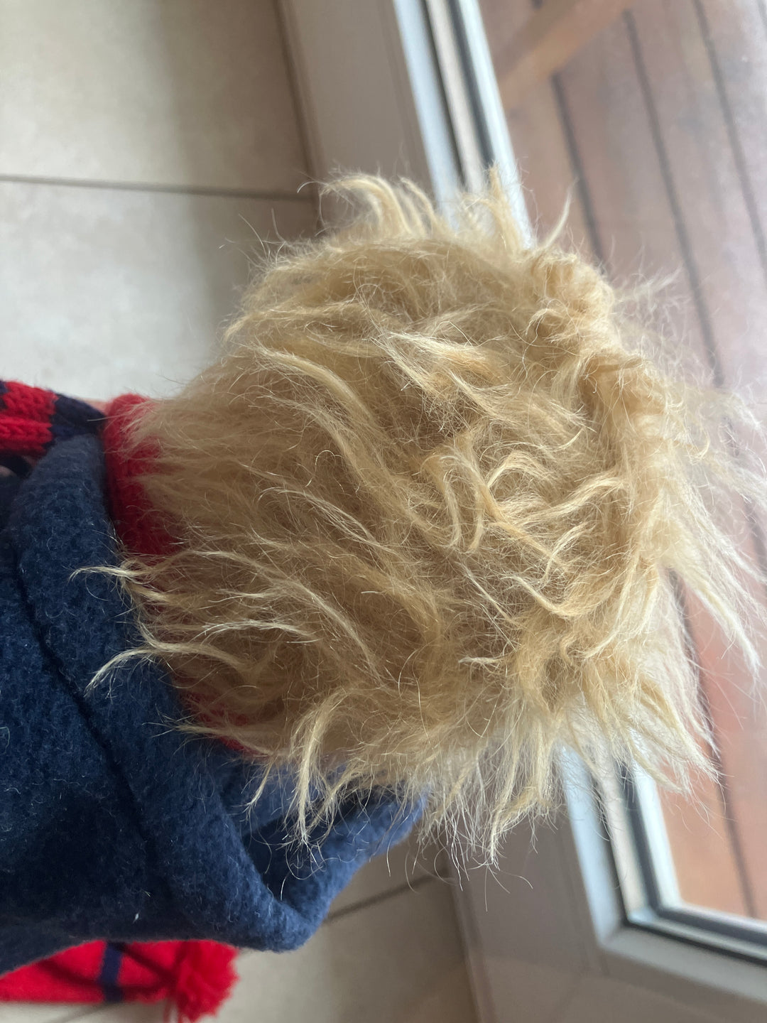 Heidi Hilscher doll with blonde hair and winter accessories (organic cotton & wool) (gently played)