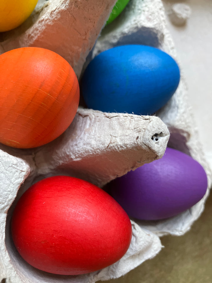 half dozen coloured eggs (secondhand)