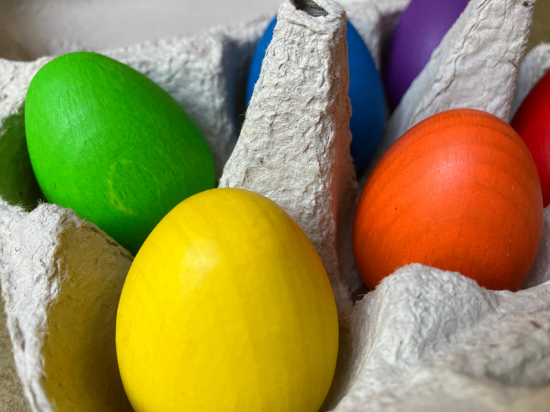 half dozen coloured eggs (secondhand)