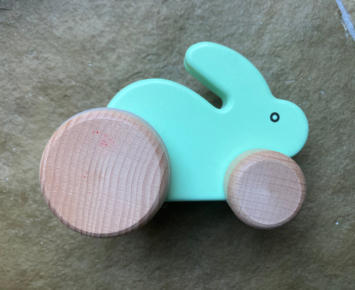 Bajo small push rabbit, mint (gently played)