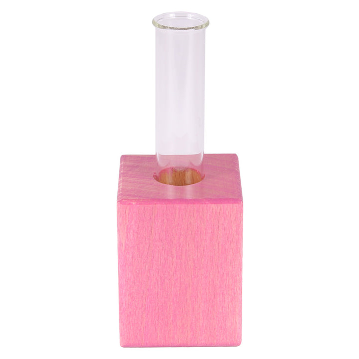 wooden cube vases