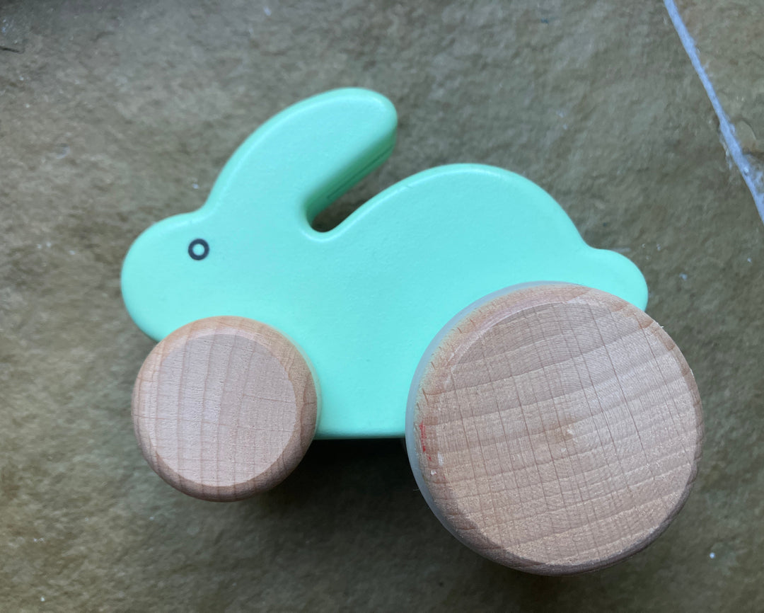 Bajo small push rabbit, mint (gently played)