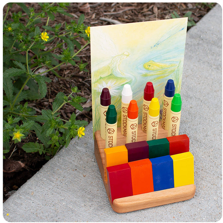 Camden Rose cherry wood crayon holder