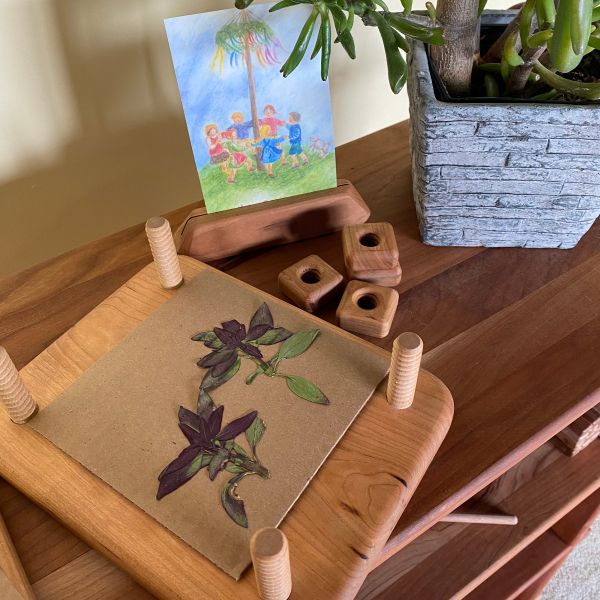 Camden Rose cherrywood flower press