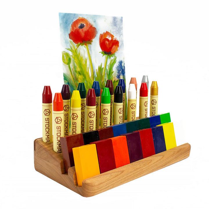 Camden Rose cherry wood crayon holder