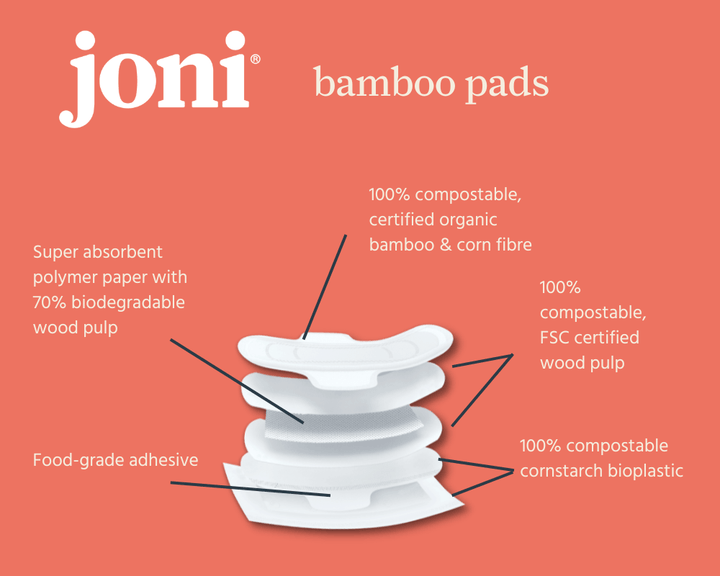 Joni Overnight Pads, plant-based