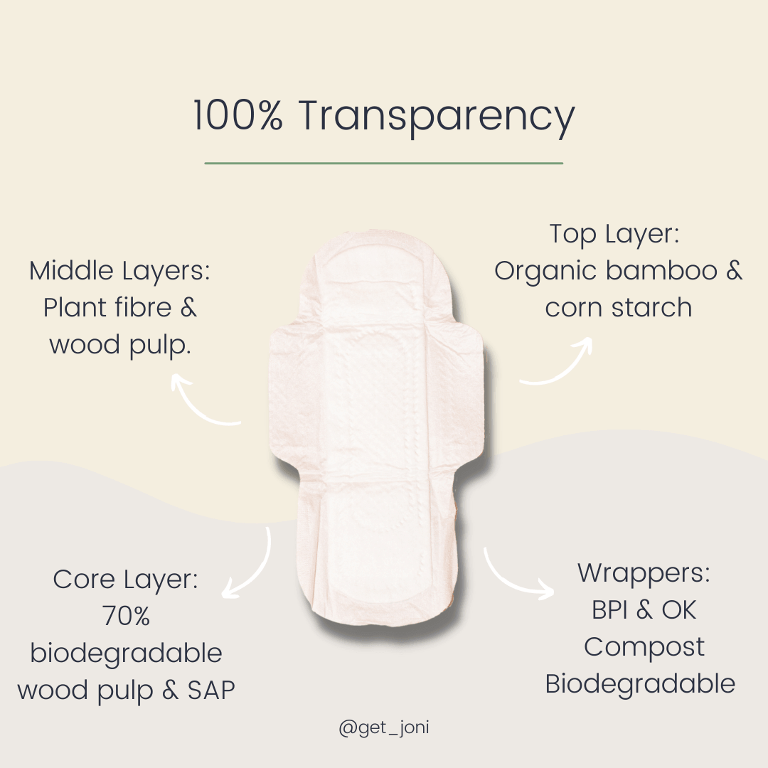 Joni Overnight Pads, plant-based