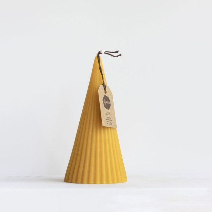 Dipam beeswax cone candle