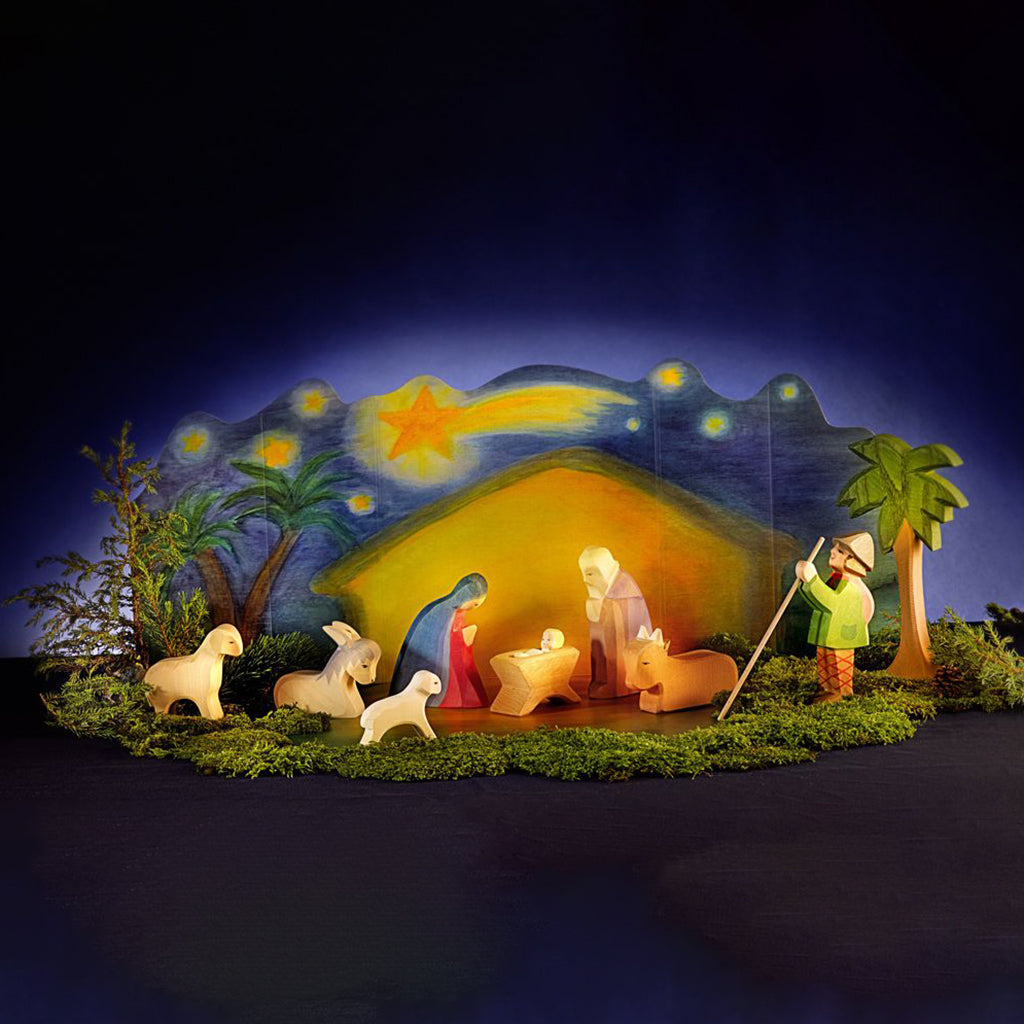 Ostheimer nativity set with diorama, 11 pcs (special order)