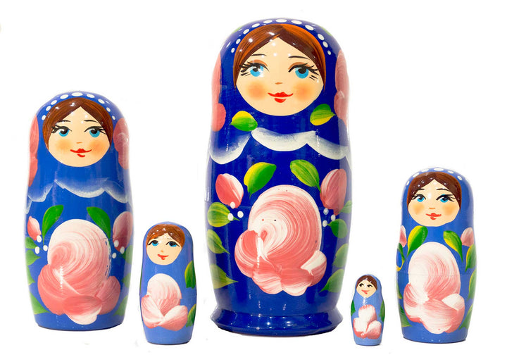 Blue Gradient Matryoshka dolls set (seconds)