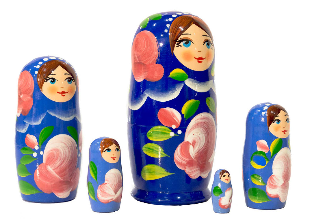 Blue Gradient Matryoshka dolls set (seconds)